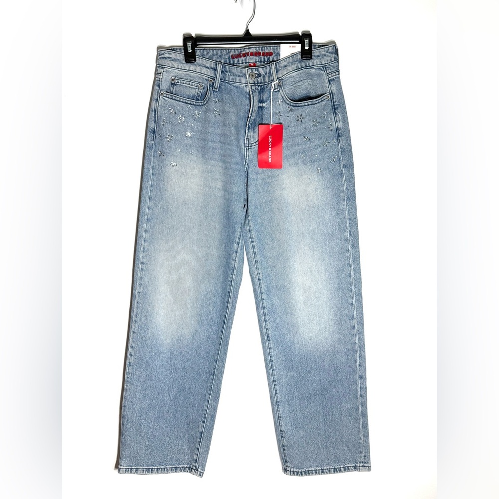 Lucky Brand “The Baggy” Rhinestone Star Jeans